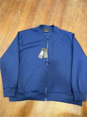 Shaquille O'neal Men's Blue Full Zip Stretch Jacket Size 4XL Heavy Item